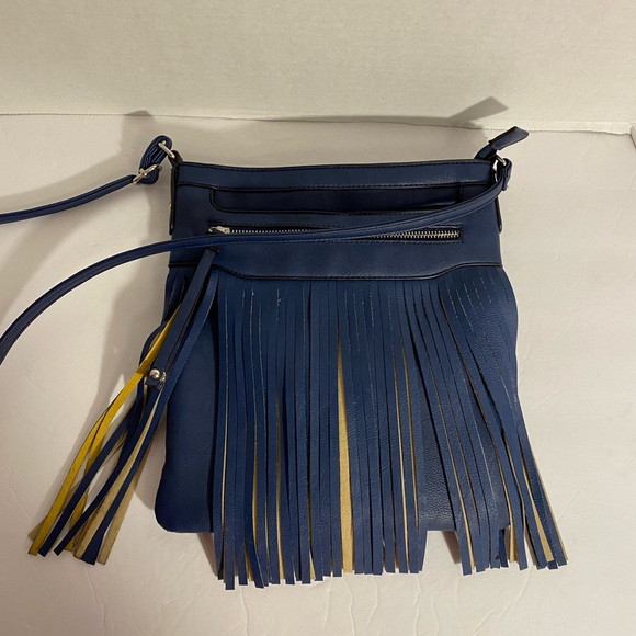 Blue Fringe Front Crossbody - Picture 3 of 10